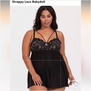 Torrid Strappy Lace Babydoll Lingerie